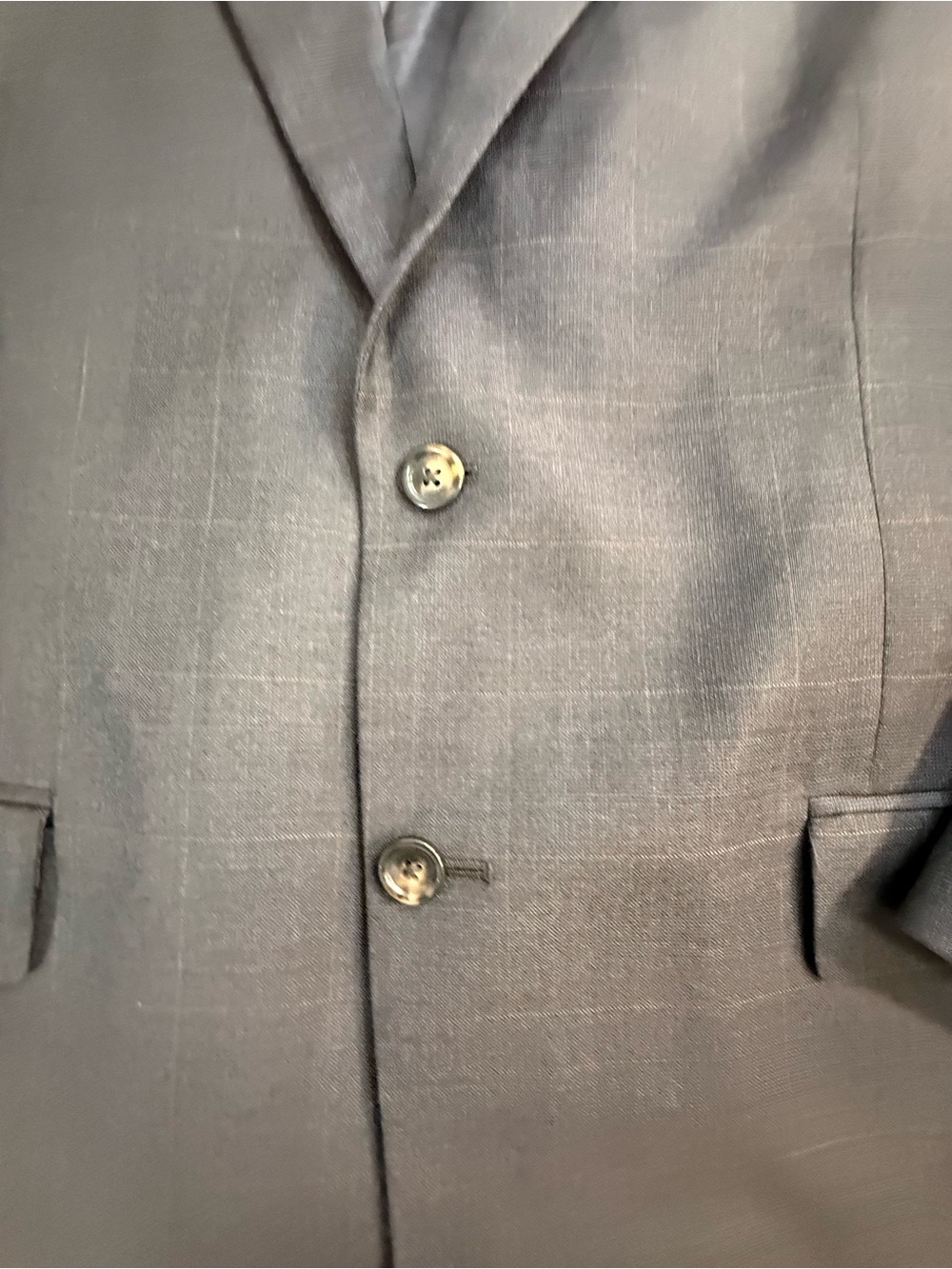 Jos. A. Bank Men's Dark Charcoal Windowpane Two-Button Sport Coat - Picture 13 of 15